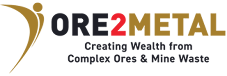 Ore2Metal logo with tagline on black background.